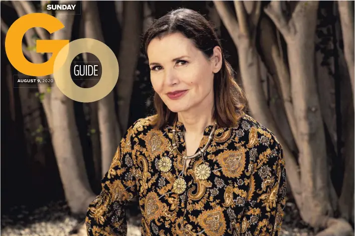  ?? MEL MELCON/LOS ANGELES TIMES ?? Geena Davis, seen July 27 at her California home, co-founded the Bentonvill­e Film Festival, which opens Monday.