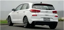  ??  ?? The i30’s rear design is clean, with a certain similarity to many other hatchbacks on the Kiwi market.