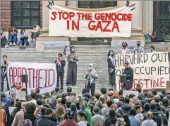  ?? ?? Campus rot: Harvard students rallied a mere week after Hamas’ massacre.