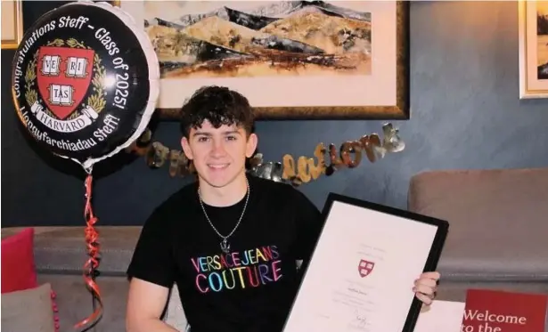  ??  ?? Steffan Jones, from Ynyswen, has been accepted to study at Harvard University