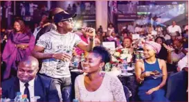  ??  ?? Small Doctor performing among guests