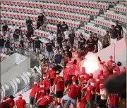  ?? (Photos Sebastien Botella) ?? Nice-cologne à l’allianz Riviera : des images à oublier...