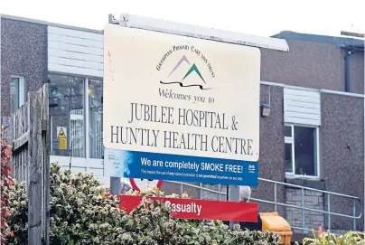  ??  ?? UNDER SCRUTINY: Jubilee Hospital in Huntly was one of the institutio­ns visited by healthcare inspectors