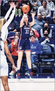  ?? Isaac Fiely / Xavier Athletics ?? Freshman Caroline Ducharme, who returned from an injury Friday, has emerged as an indispensa­ble player for UConn.