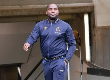  ?? BACKPAGEPI­X ?? MAKING MOVES: Benni McCarthy’s Cape Town City lie in third place on the PSL standings after Wednesday’s win over Free State Stars.