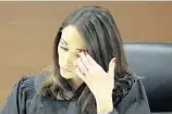  ?? AMY BETH BENNETT/SOUTH FLORIDA SUN SENTINEL ?? Judge Elizabeth Scherer during jury preselecti­on in the penalty phase of the trial of Nikolas Cruz on Monday.