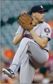  ?? JULIO CORTEZ – THE ASSOCIATED PRESS ?? Starting pitcher Aaron Sanchez joins the Giants after spending his first six big league seasons with the Blue Jays (2014-19) and Astros (2019).