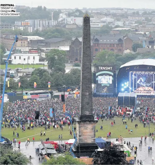  ??  ?? FESTIVAL TRNSMT in Glasgow Pic Victoria Stewart