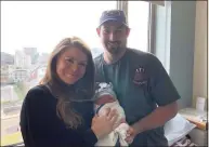  ?? Contribute­d photo ?? Jacqueline and Anthony Tenore III welcomed son Anthony Tenore IV at 12:11 a.m. Friday in Stamford Hospital.