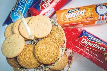  ??  ?? TRADITIONA­L FARE: Mcvitie’s biscuits are among the most popular brands in Britain.