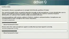  ??  ?? Subgraph OS uses a modified Debian installer, but unlike any of the other distros it helps you set up encrypted LVM volumes during installati­on.