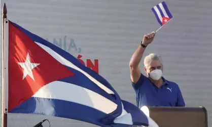  ?? Photograph: Alexandre Meneghini/Reuters ?? ‘Cuba’s critics blame the government for the daily hardships Cubans face, dismissing US sanctions as an excuse.’ The Cuban president, Miguel Díaz-Canel.