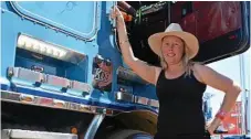  ?? Photo: Ebony Graveur ?? Hayley Menz prepares to climb into the driver’s seat for the annual Lights on the Hill convoy.