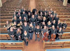  ??  ?? Members of the Stratus Chamber Orchestra will perform in small groups for the virtual holiday concert set for Dec. 20.