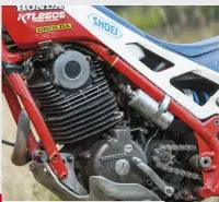  ??  ?? The motor is a four-stroke but it’s very compact