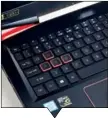  ??  ?? The WASD cluster is rimmed in red for a more gamer-centric aesthetic.