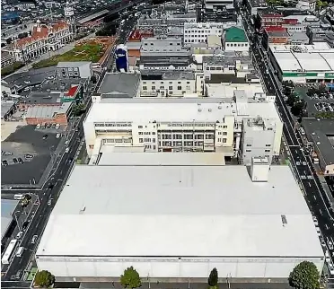  ??  ?? This part of the former Cadbury chocolate factory will be demolished over the next few weeks to make way for the new Dunedin Hospital site.