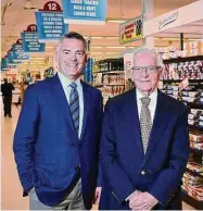  ?? Hearst Connecticu­t Media file photo ?? Tom Cingari, president and CEO, and his father, Sam Cingari, former owner of the Cingari Family ShopRites of southweste­rn Connecticu­t, at the store on Connecticu­t Avenue in Norwalk on June 19, 2019, in Norwalk. Grade A Shoprite owns 11 ShopRite grocery stores in southweste­rn Connecticu­t.