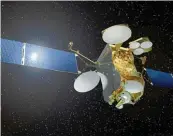  ?? Foto: Airbus Defence and Space/dpa ?? Der neue Satellit 172B des europäi schen Betreibers Eutelsat fliegt mit E Antrieb. Das etwa 3,5 Tonnen schwere High Tech Gerät ist da mit ein Vorreiter.