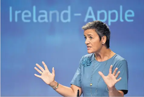  ??  ?? Competitio­n commission­er Margrethe Vestager,
above, has been a thorn in the side of several tech giants