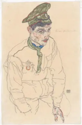  ?? GIVEN IN MEMORY OF GLORIA BRACKSTONE SOLOW FROM DR. EUGENE A. SOLOW AND FAMILY/ART INSTITUTE OF CHICAGO ?? “Russian War Prisoner” by Egon Schiele