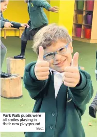  ?? RBKC ?? Park Walk pupils were all smiles playing in their new playground