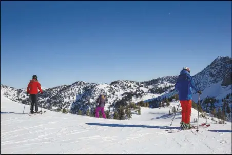  ??  ?? The Alta Ski Resort was long known for resisting time. To this day, it doesn’t allow snowboarde­rs on its slopes.