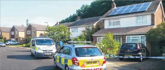  ??  ?? The house in Salisbury Road was taped off by police after the students’ party ‘got badly out of hand’