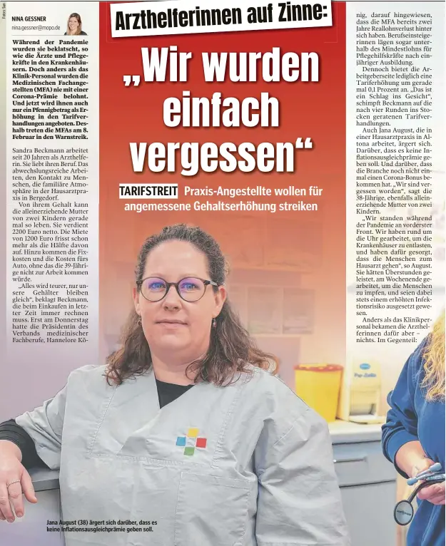  ?? ?? Jana August (38) ärgert sich darüber, dass es keine Inflations­ausgleichp­rämie geben soll.