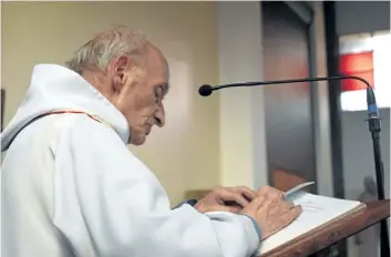  ??  ?? French priest Jacques Hamel, seen in this undated photo, was killed on Tuesday when two attackers slit the throat of the 86-year-old who was celebratin­g mass in Saint-Etienne-du-Rouvray, France.