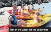  ??  ?? Fun on the water for the celebritie­s