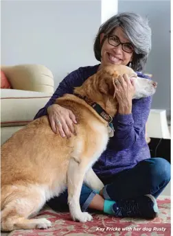  ??  ?? Kay Fricke with her dog Rusty