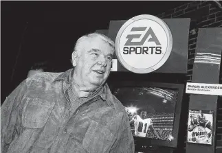  ?? Dimitrios Kambouris / WireImage ?? To older generation­s, John Madden was known for coaching and broadcasti­ng. But to current NFL players like Tavierre Thomas, it was the Madden video games that made him a household name.