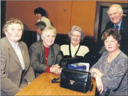  ??  ?? Enjoying the Kilworth GAA social in The Firgrove Hotel, Mitchelsto­wn in February 2000, were l-r: Nora Dunne, Maureen Magnier, Peg Coughlan, Ellen O’Callaghan and Michael Dunne.