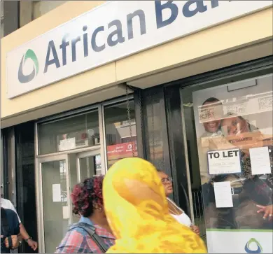  ?? PHOTO: SIMPHIWE MBOKAZI ?? A closed African Bank outlet in Bree Street in Johannesbu­rg. The collapse of the unsecured lender in August last year sent ripples through the banking industry and showed that buying lenders’ debt carries risks.