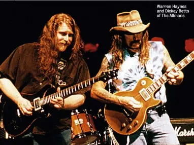  ??  ?? Warren Haynes and Dickey Betts of The Allmans