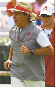  ?? Butch Dill / Associated Press ?? The Register’s Joe Morelli is banking on head coach Nick Saban and Alabama to repeat as national champions.