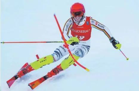  ?? FOTO: PATRICK STEINER/IMAGO IMAGES ?? Kim Marschel fuhr bei der Ski-WM der Junioren mehrfach aufs Podium in der U18-Wertung. Im Slalom schied sie aus.