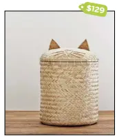  ?? Contribute­d by Pottery bArn KidS ?? Cat ears and whiskers add a playful style to the Emily and Meritt Cat Hamper.