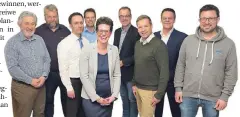  ?? FOTO: HS ?? Zum Vorstand von „Wir sind Schermbeck“gehören (v. l.): Friedhelm Koch, Michael Leisten, Marcel Drabinski, Gerd Abelt, Sabrina Greiwe, Jens Ostermann-schellecke­s, Mike Rexforth, Rainer Schmidt und Stephan Mühlenbroc­k.