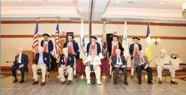  ?? SUBMITTED ?? Members of the 83rd Infantry DivisionFr­om left: Chester Kochan, Wayne Kunkel, Al Klugiewicz, Fred Pearson, Art Jacobsen, Frank Horvath, Andre Beaumont. Sons of the American Revolution Honor Guard behind.