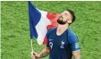  ?? Foto: Bouys, afp ?? Olivier Giroud ist Weltmeiste­r – und das ganz ohne Torschuss.