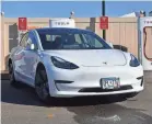  ?? DAVE SCHWARZ/ST. CLOUD TIMES FILE ?? Starting Jan. 1, the federal tax credit for the Tesla Model 3 Rear-Wheel Drive and the Model 3 Long Range will drop to $3,750, according to Tesla’s website.