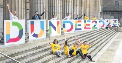  ?? Picture: Alan Richardson. ?? Happier days: it was all smiles only a few weeks ago as the Dundee 2023 European Capital of Culture bid was launched.