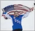  ?? MATT SLOCUM — ASSOCIATED PRESS ?? Jocelyne Lamoureux-Davidson celebrates after the United States defeated Canada for the gold medal on Feb. 22 in Gangneung, South Korea.