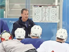  ?? BRUCE BENNETT / GETTY IMAGES ?? Tony Granato, the University of Wisconsin's men's hockey coach, doesn’t bring up the “Miracle on Ice” with his U.S. team.