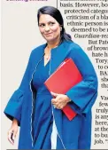  ??  ?? Smears: Priti Patel, in trying to tackle waste at the Home Office, has been accused of belittling officials