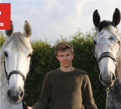  ?? FOTO HBVL ?? Jorne Jans aan de zijde van Melodie en Liberty