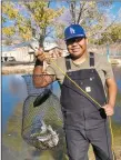  ?? COURTESY PHOTO ?? Porter McCray, 19, of Albuquerqu­e caught his limit of rainbow trout using Mepps and Blue Fox spinners at Riverwalk Pond in Grants.