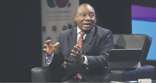  ?? Picture: Nigel Sibanda ?? I HEAR YOU. President Cyril Ramaphosa in dialogue yesterday with women in Johannesbu­rg on pertinent issues that affect their role and contributi­on to the economy.